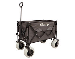 עגלת קמפינג מתקפלת עם גלגלי בלון מבית GLAMP – אפור