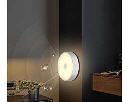 גוף תאורת חירום ולילה LED נייד ונטען פועל עי חיישן תנועה וחיישן אור