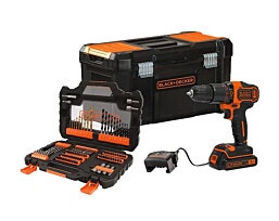 BLACK+DECKER מבית BDCHD18S1KA-QW 18 דגםV סט מקדחה דופקת / מברגה