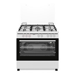 תנור משולב גז90  פרימיום פירלסPR 9060WHT ST  לבן
