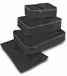 ארגונית נסיעות למזוודה 4 חלקים מבית SwissBrand דגם Packing Cube Zurich צבע שחור