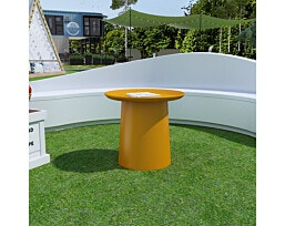 STAR SHOP קוטר 48.5 סמ מבית סטאר שופ GVARNI שולחן צד /קפה עגול בצבע צהוב דגם גברני