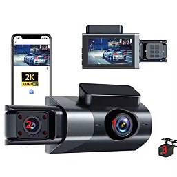מצלמת דרך 360 אלחוטית לרכב ו- 3 עדשות לכיסוי מלא - FR PRO כולל צילום בחניה