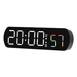שעון מעורר LED מתקדם - שליטה קולית טיימר תצוגת טמפרטורה ועוד בחירת צבע לבן