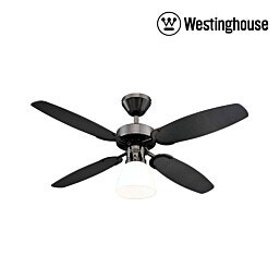 מאוורר תקרה 42 " מסדרת CAPITOL דגם 78709-2848 גוף בצבע שחור עם כנפיים מתהפכות בגוון שחור או אפור כהה