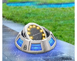 SolarX מבית Multi סט 2 פנסים סולאריים מתכווננים בגימור אלומיניום דגם