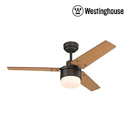 Westinghouse דגם 73064-2848 גוף בצבע ברונזה וכנפיים בגוון אגוז/אלון Talia מאוורר תקרה 42" מסדרת
