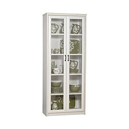 כוננית נורית רקפת עשויה מלמין וMDF עם דלתות זכוכית