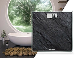 משקל אדם יוקרתי דמוי אבן דגם Style Sense Compact 63881 מבית SOEHNLE שחור