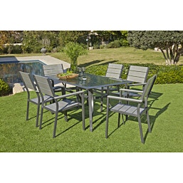 NATURAL TERRACE מערכת ריהוט גינה 7 חלקים