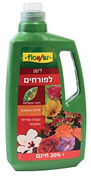 דשן לפורחים- עשיר באשלגן להגברת הפריחה והצבעים, 1.3 ליטר