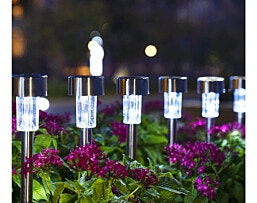מארז 10 יחידות פנסים סולאריים מנירוסטה