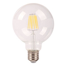 נורת גלוב G-125 דמוי פחם LED E27 8W אור חם