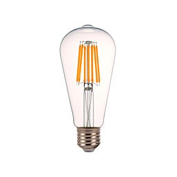 נורת אגס דמוי פחם LED E27 8W אור לבן