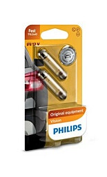נורה זוג PHILIPS 10W 12V C10.5X43 בננה ארוכה