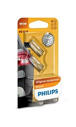 PHILIPS 5W 12V W5W נורה זוג