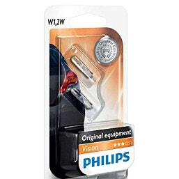 נורה זוג PHILIPS 1.2W 12V W1.2W ללא בסיס קטנה