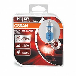 H4 NIGHT BREAKER LASER זוג נורות
