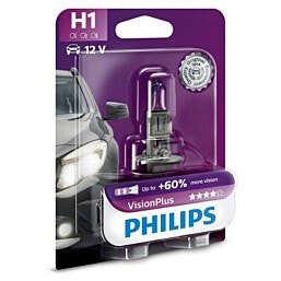 VISION PLUS60% PHILIPS 55W 12V H1 נורה