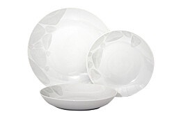 מערכת אוכל 18 חלקים פורצלן Lacy 