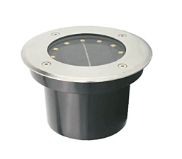 שקוע רצפה סולארי IP67 3W קוטר 15 ס"מ