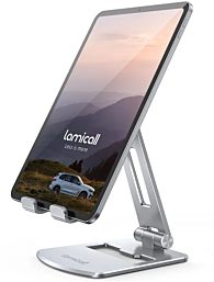 מעמד לטאבלט מתקפל ומתכוונן Lamicall דגם DT05 צבע כסוף