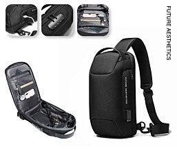 תיק גב מבית Bange עמיד במים עם נעילה TSA וכבל USB מובנה