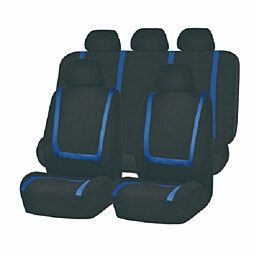 110SEAT484 כיסוי מושבים מבד לרכב צבע שחור \ כחול דגם