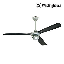 Westinghouse דגם 73081-2848 גוון כסוף/שחור Mountain Gale 52 מסדרת" IP44 מאוורר תקרה למרפסות ופרגולות