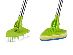 Bpatent מבית Mini Mop מברשת ניקוי עם מוט טלסקופי