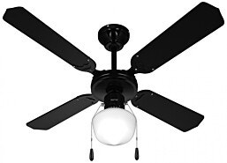 WIND-42 מאוורר תקרה חוט משיכה "42 שחור