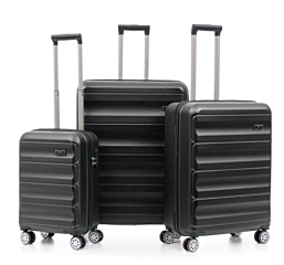 סט 3 מזוודות דגם Benaton Suitcase Wide 106553 צבע שחור
