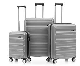 סט 3 מזוודות דגם Benaton Suitcase Wide 106553 צבע אפור