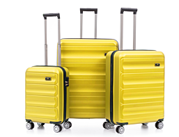 סט 3 מזוודות דגם Benaton Suitcase Wide 106553 צבע צהוב