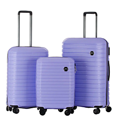 סט 3 מזוודות דגם Benaton Suitcase Vanille 10663 צבע סגול
