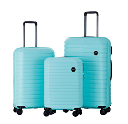 סט 3 מזוודות דגם Benaton Suitcase Vanille 10663 צבע טורקיז