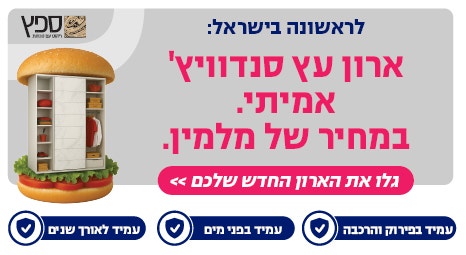 חדש באתר! ארונות מעץ סנדוויץ' איכותי  במחיר של ארון מלמין  לרכישה >>