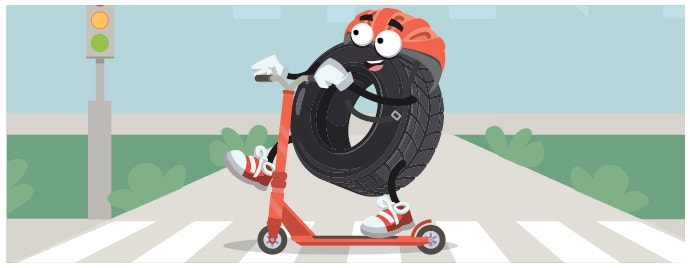 תמונה של ניסו רוכב על קורקינט